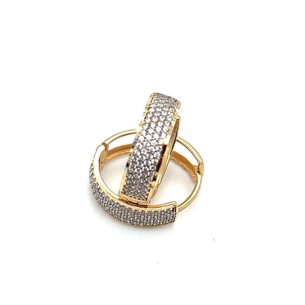 Brinco Joyeria Valenka M2110 de chapa oro 18k joyeria fina dourado