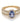 Anel com Pedra Safira Oval e Diamantes