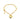 Pulseira Ouro 18k Modelo Misto com Pingente Coracao / 18k Gold Mixed Model Bracelet with Heart Pendant - Ricca Jewelry