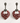 Sterling Silver Red Enamel Heart Drop Earrings with Marcasite