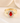 Graduation Ring with Red Oval Zirconia in 18K Gold