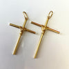 Pingente em Ouro 18K - Cruz Palito com Amarração / 18K Gold Pendant - Toothpick Cross with Tie - Ricca Jewelry