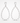 Sterling Silver Cubic Zirconia Open Teardrop Drop Earrings