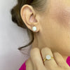 Brinco Hexágono Chuveirinho em Ouro 18k / 18k Gold Hexagon 'Chuveirinho' Earring - Ricca Jewelry