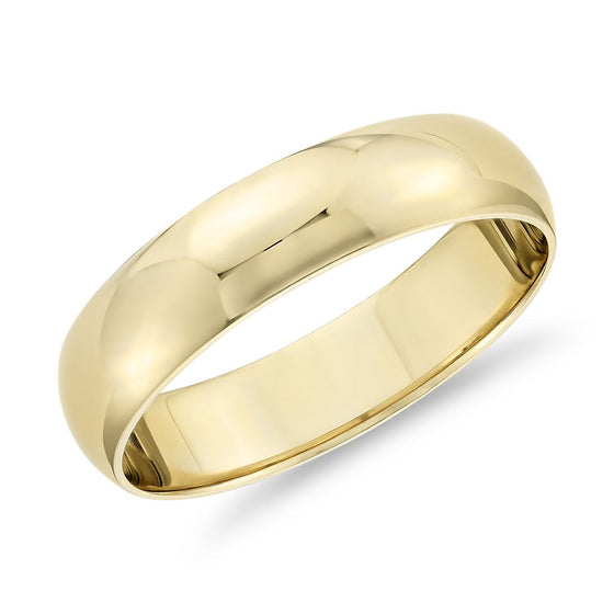 Alianca em Ouro 18k com 6mm de Largura Modelo Tradicional Confort Levemente Abauladada por Dentro e Fora / Traditional Comfort Wedding Band in 18k Gold - Ricca Jewelry