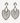 Sterling Silver Mother of Pearl Marquise Filigree Drop Earrings