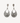 Sterling Silver Oxidized Filigree Teardrop Drop Earrings