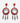 Sterling Silver Natural Coral Chandelier Drop Earrings with Feather Charms