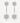 Sterling Silver Double Star Cubic Zirconia Drop Earrings
