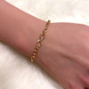Pulseira de Ouro 18k Elo Oval com Infinito / 18k Gold Portuguese Link Infinity Bracelet - Ricca Jewelry