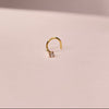 Piercing Nostril para Nariz em Ouro 18k com Zircônia / 18k Gold Nostril Nose Piercing with Zirconia - Ricca Jewelry