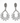 Sterling Silver Cubic Zirconia Marquise Chandelier Drop Earrings