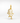 Girl Silhouette Pendant with Cubic Zirconia in 18K Gold