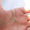 Pingente de ouro 18k com zircônia em gota cor Rubi / 18k gold pendant with ruby drop zirconia - Ricca Jewelry