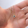Pingente de ouro 18k com zircônia em gota cor Rubi / 18k gold pendant with ruby drop zirconia - Ricca Jewelry
