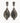 Sterling Silver Black Mother-of-Pearl Pear Marcasite Drop Earrings