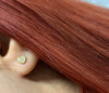 Brinco em Ouro 18k Modelo Coração Pavê / 18k Gold Heart Pavé Earrings