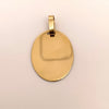 Pingente em Ouro 18k Modelo Plaquinha em Formato Oval /  18k Gold Oval Plaque Pendant
