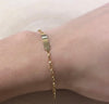 Pulseira Baby em Ouro 18k com Placa / Baby Bracelet in 18K Gold with Plate - Ricca Jewelry