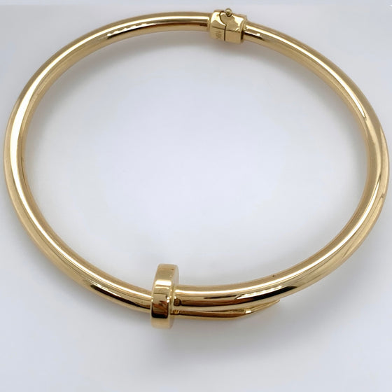 Bracelete em Ouro 18k Modelo Prego / 18k Gold Nail Model Bracelet