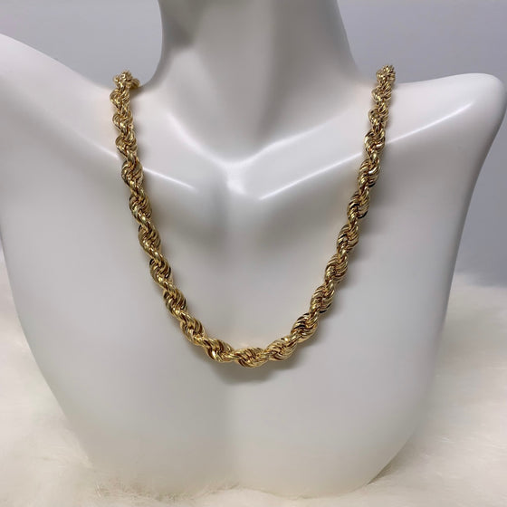 Corrente em Ouro 18k Modelo Corda / 18k Gold Rope Chain Necklace