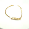 Pulseira Infantil em Ouro 18k com Plaquinha / 18K Gold Baby Bracelet with ID Plate - Ricca Jewelry
