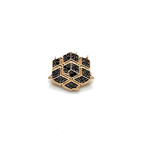 Broche em Ouro 18k Simbolo Confraria Fora da Caixa com 47 diamantes