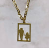 Pingente de Ouro 18k Modelo Mae e uma Filha / 18k Gold Mother and Daughter Family Pendant - Ricca Jewelry