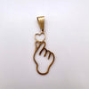 Pingente em Ouro 18k Modelo Coracao Coreano / Delicate 18k Gold Pendant - Korean Heart Design