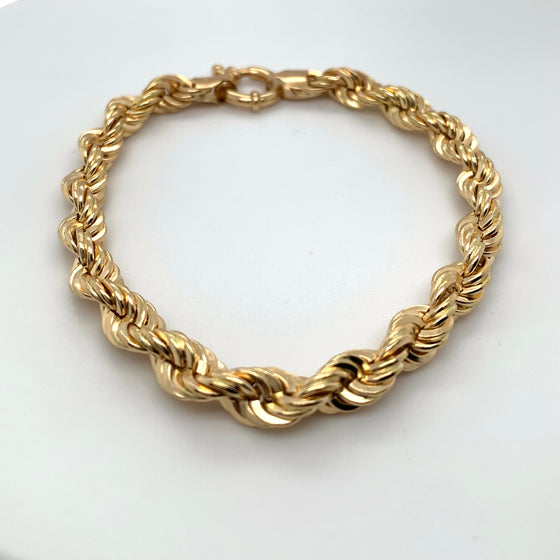 Pulseira em Ouro 18k Modelo Corda / 18k Gold Rope Model Bracelet