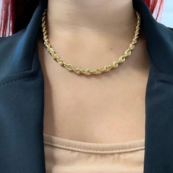 Corrente em Ouro 18k Modelo Corda / 18k Gold Rope Chain Necklace