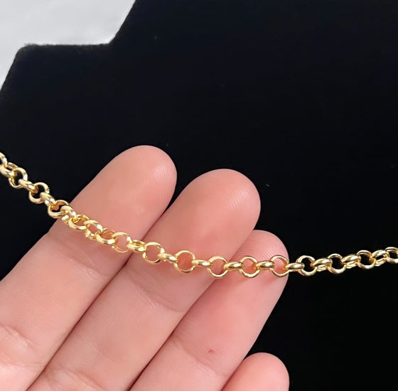 Corrente de Ouro 18k Modelo Elo Português 4.2mm - Ricca Jewelry