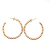 Brinco em Ouro 18k Modelo Argola de Bolinhas / 18k Gold Ball Hoop Earrings