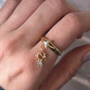 Anel de Ouro 18k com Zircônia em Gota Modelo Menina / 18k Gold Ring with Drop Zirconia Girl Model - Ricca Jewelry