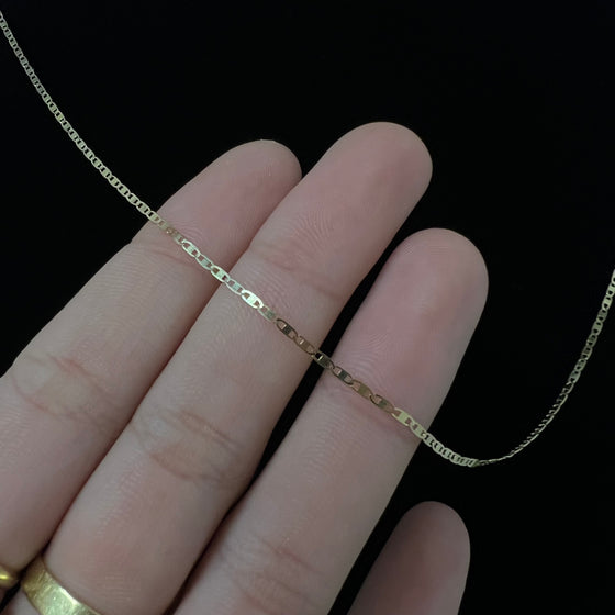 Corrente de Ouro 18k Modelo Piastrine com 1.3mm de Largura - Ricca Jewelry