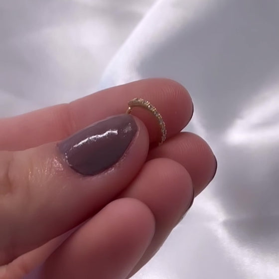 Piercing de Ouro 18k com Pedras Zirconias