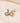 Heart Pendurado Set Zirconia Earrings in 18K Gold