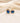 Earrings with Zirconia Oval Blue in 18K Gold