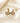 Heart Pendurado Set Zirconia Earrings in 18K Gold