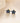 Flower Set with Cubic Zirconia Sapphire Earrings in 18K Gold