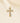 Cross Set with Cubic Zirconia Pendant in 18K Gold