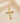 Rustic Texture Cross Pendant in 18K Gold