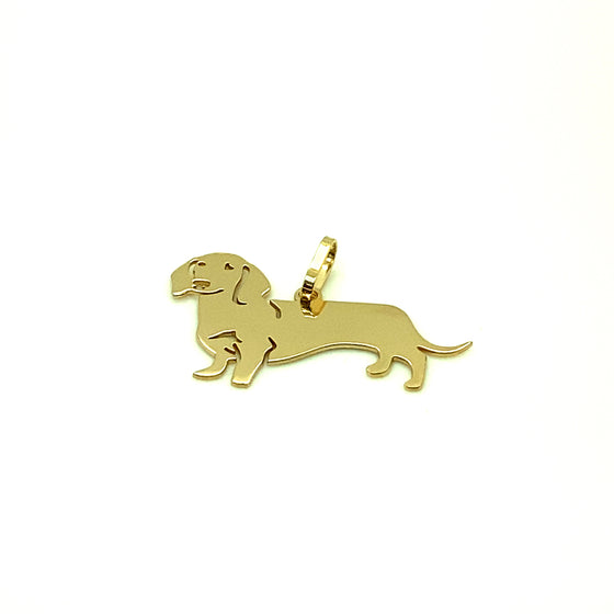 Pingente em Ouro 18k Modelo Pet Cachorro Dachshund Basset / 18k Gold Pendant Pet Model Dachshund Basset Dog - Ricca Jewelry