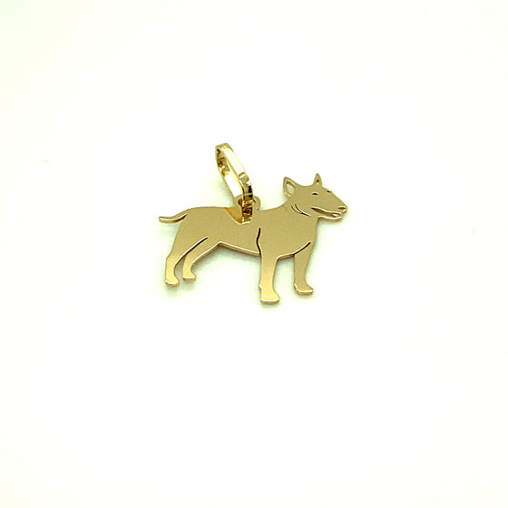 Pingente em Ouro 18k Pet Cachorro Bull Terrier / 18k Gold Pet Bull Terrier Dog Pendant - Ricca Jewelry