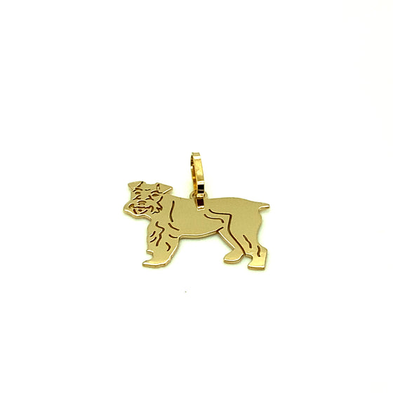 Pingente em Ouro 18k Modelo Pet Cachorro Schnauzer / 18k Gold Pendant Schnauzer Dog Pet Model - Ricca Jewelry