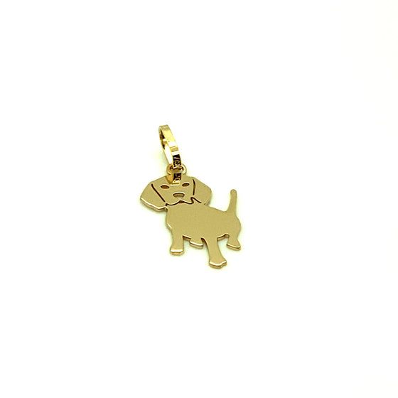 Pendant in Yellow Gold 18 Jack terrier - Ricca Jewelry