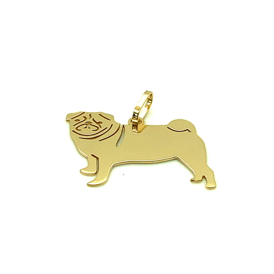 Pingente em Ouro 18k Modelo Pet Cachorro Pug / 18k Gold Pendant Pug Dog Pet Model - Ricca Jewelry