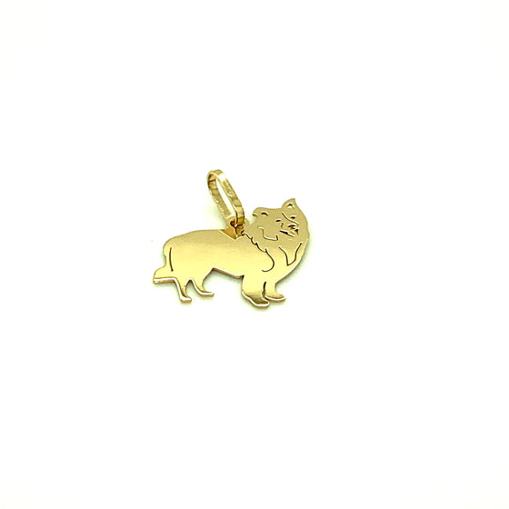 Pingente em Ouro 18k Modelo Cachorro Pet Border Collie / 18k Gold Pendant Model Pet Border Collie Dog - Ricca Jewelry