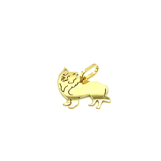 Pingente em Ouro 18k Modelo Cachorro Pet Border Collie / 18k Gold Pendant Model Pet Border Collie Dog - Ricca Jewelry
