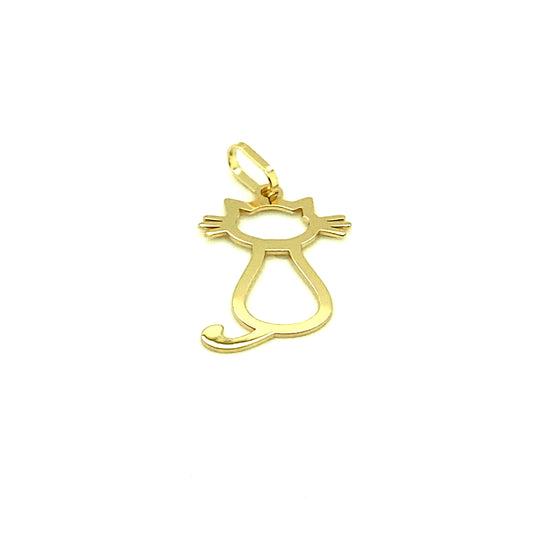 Pingente em Ouro 18k Modelo Pet Gato / 18k Gold Pendant Pet Cat Model - Ricca Jewelry